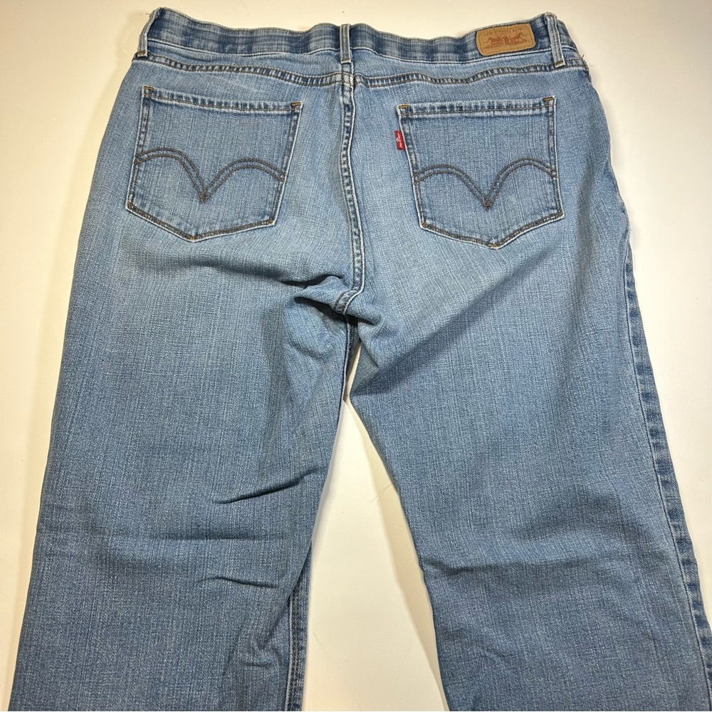 Levi's 525 Perfect Waist Straight Leg Women's 14 S/C Light Blue Denim Jeans - Picture 8 of 13